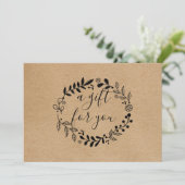 Carte Rustic Kraft Garland Gift Certificate Loyalty Card (Debout devant)