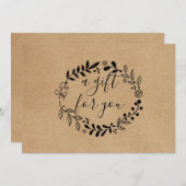 Carte Rustic Kraft Garland Gift Certificate Loyalty Card (Devant / Derrière)
