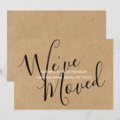 Carte Rustic Kraft Nous avons déménagé Nouvelle adresse (Devant / Derrière)