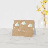 Carte Rustic Kraft Twinkle Twinkle Merci (Fleur jaune)