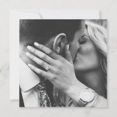 Carte Rustic Mariage Wood Grain enregistrer la photo de  (Dos)