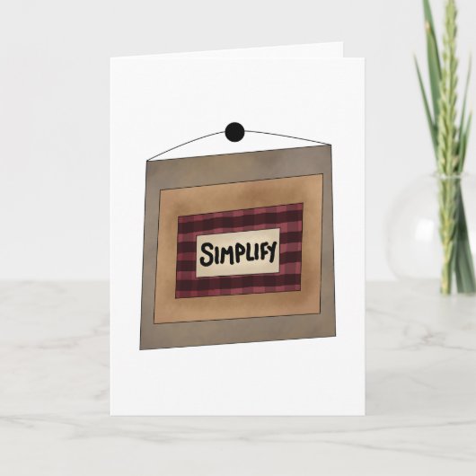 Carte Rustic Minimalist Simplify Word Art Sign (Devant)