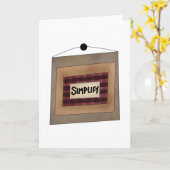 Carte Rustic Minimalist Simplify Word Art Sign (Fleur jaune)
