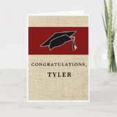 Carte Rustic Modern Félicitations Diplôme (Devant)