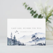 Carte Rustic Mountain Boho Weekend Bachelorette (Debout devant)