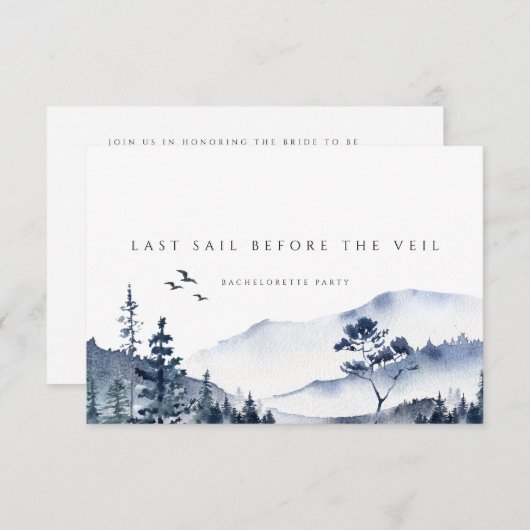 Carte Rustic Mountain Boho Weekend Bachelorette (Devant / Derrière)