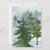 Carte Rustic Mountain Forest Aquarelle Couples Douche (Dos)