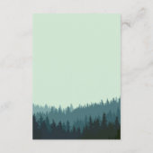 Carte Rustic Mountain Guest en bleu et vert (Dos)
