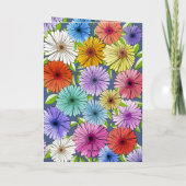 Carte Rustic Navy Bleu Personnalisé 40e anniversaire Flo (Dos)