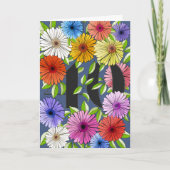 Carte Rustic Navy Bleu Personnalisé 40e anniversaire Flo (Devant)