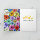 Carte Rustic Navy Bleu Personnalisé 40e anniversaire Flo (Intérieur)