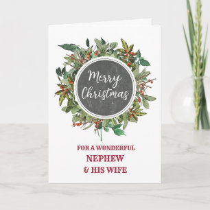 Carte Rustic Nephew et sa femme Joyeux Noël