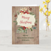 Carte Rustic Niece et son Mari Noël (Fleur jaune)