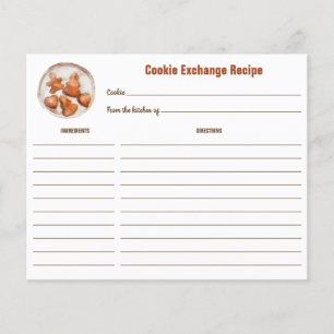 Carte Rustic Recette Exchange Cookie