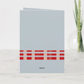 Carte Rustic Red Gingham Christmas Card with Festive Bow (Dos)