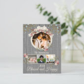 Carte Rustic Romantic Holiday 4 Collage photo (Debout devant)