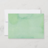 Carte RUSTIC rose aquarelle fleurs feuillage RSVP (Dos)