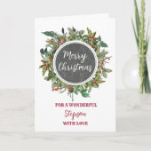 Carte Rustic Stepson Joyeux Noël (Devant)
