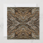 Carte Rustic Tree Bark Photo Southwest Diamond Pattern (Devant)