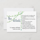 Carte Rustic Vine & Lights Mariage Détails (Devant)