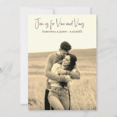 Carte Rustic Vineyard Wedding Save the Date  (Dos)