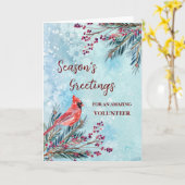 Carte Rustic Volunteer Christmas Holiday Card (Fleur jaune)