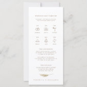 Carte Rustic Watercolor Jour de mariage Timeline & Détai (Devant)