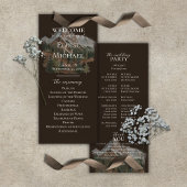 Carte Rustic Watercolor Mountain Ceremony Program