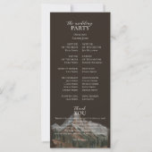 Carte Rustic Watercolor Mountain Ceremony Program (Dos)
