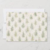 Carte Rustic Watercolor Mountain Forest Save the Date (Dos)