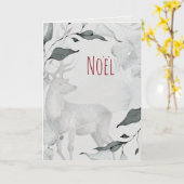 Carte Rustic Watercolor Peaceful Deer (Fleur jaune)