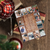 Carte Rustic What a Year Photo Collage Noël