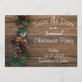 Carte Rustic Wood Holiday