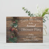 Carte Rustic Wood Holiday (Debout devant)
