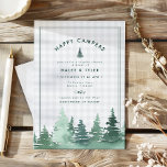 Carte Rustic Woodland Camping Aventure Couples Douche<br><div class="desc">Célébrez l'amour et l'aventure avec cette invitation Rustic Woodland Camping Adventure Couples Bridal Shower. Doté d'un design de plaid gris et de pins d'aquarelle, il donne le ton parfait pour une célébration d'inspiration extérieure. Idéal pour les couples amoureux de la nature, cette invitation est un moyen charmant de réunir amis...</div>