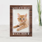 Carte Rustic World's Best Cat Maman's Day Photo (Devant)