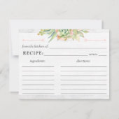 Carte Rustique Aquarelle Succulente Recette Pour M (Dos)