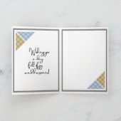Carte Rustique Arabesque Anniversaire Dusky Tones (Intérieur)