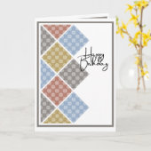 Carte Rustique Arabesque Anniversaire Dusky Tones (Fleur jaune)