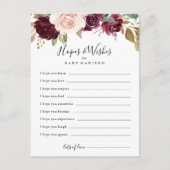 Carte Rustique Baby shower Floral (Devant)