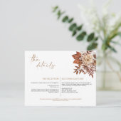 Carte Rustique Bohême Terracotta Floral Détails (Debout devant)