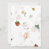 Carte Rustique Boho Aquarelle Floral Garden Mariage (Dos)