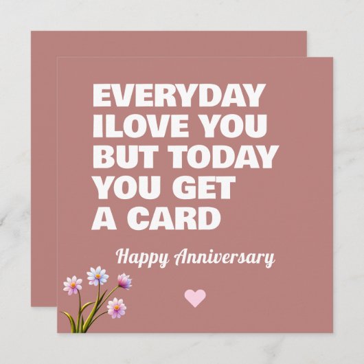 Carte Rustique Boho Floral (Devant / Derrière)