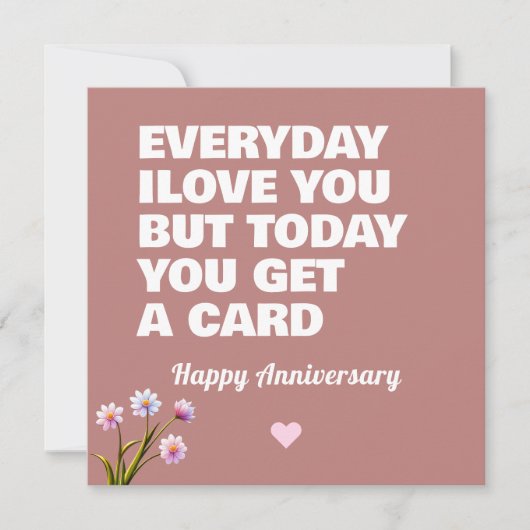 Carte Rustique Boho Floral (Devant)