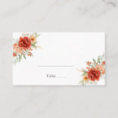 Carte Rustique Boho Floral Mariage Place (Devant)