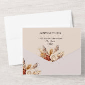 Carte Rustique Boho Mariage (Verso)