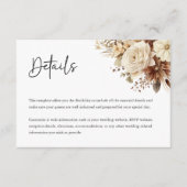 Carte Rustique Boho Neutral Floral Détails du poid (Devant)