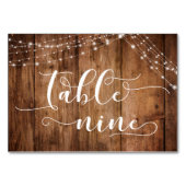 Carte Rustique Brown Bois & Chaînes de lumière Tab (Devant)