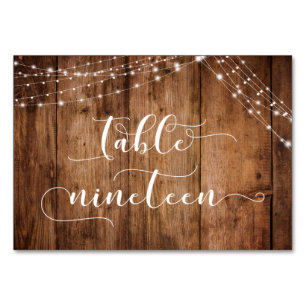Carte Rustique Brown Bois & Lumières Table Neuf