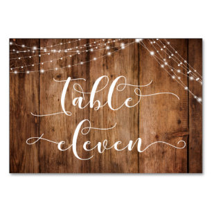 Carte Rustique Brown Wood & Lights Table Eleven